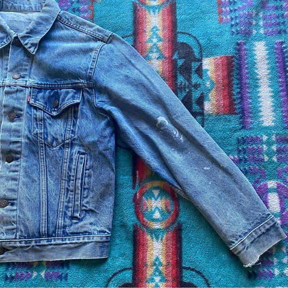 VTG Levi’s Authentic Distressed Trucker Jean Jacket. Type 3 from the 80’s. M/L - Picture 14 of 16